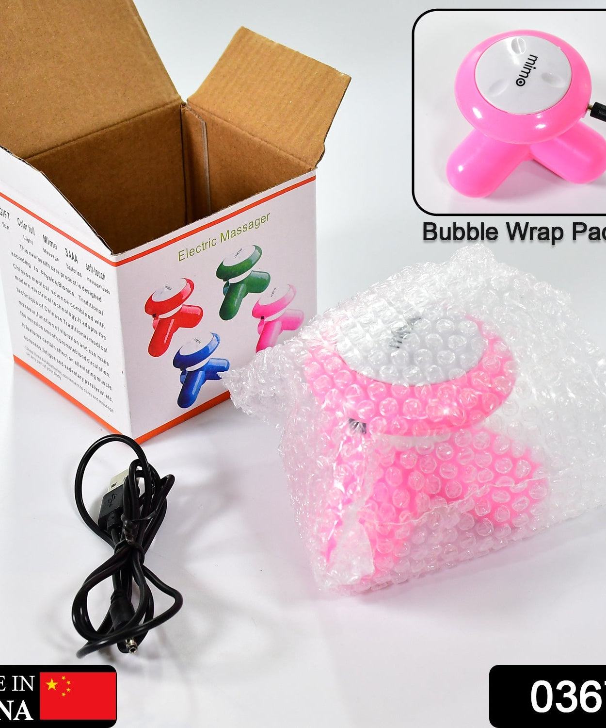 Handheld body massager with USB power, perfect for full-body use.