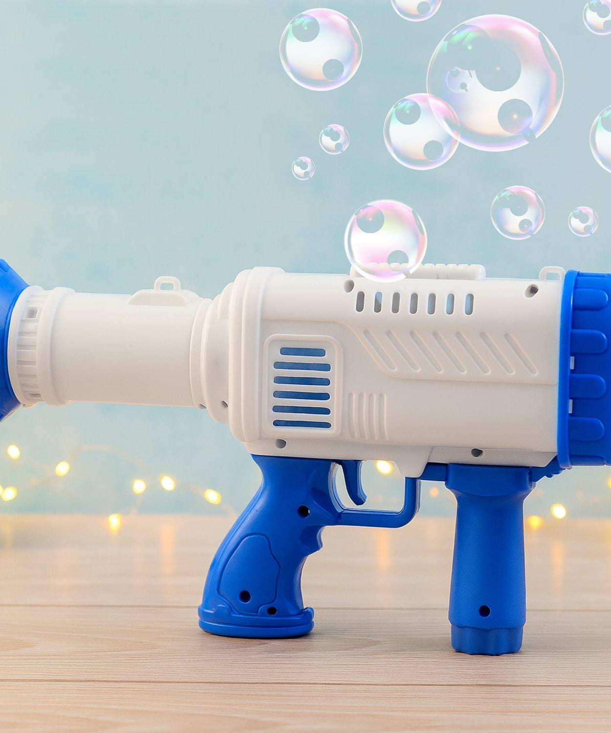 32 Holes Big Rechargeable Powerful Machine Bubble Gun Toys (1 Set)
