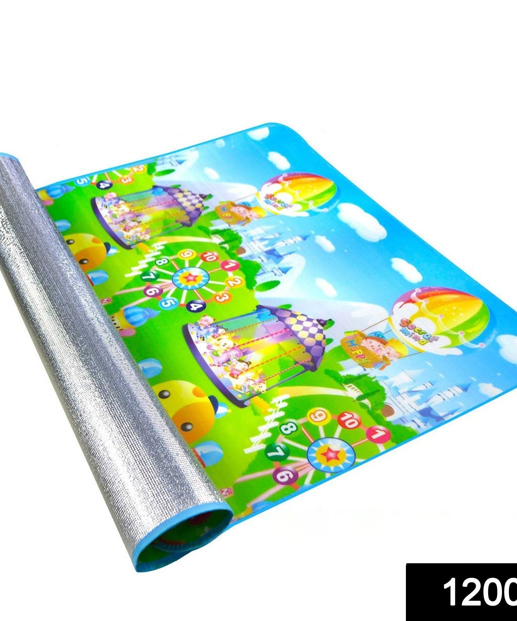 Large waterproof floor mat for kids, 180 x 115 cm
