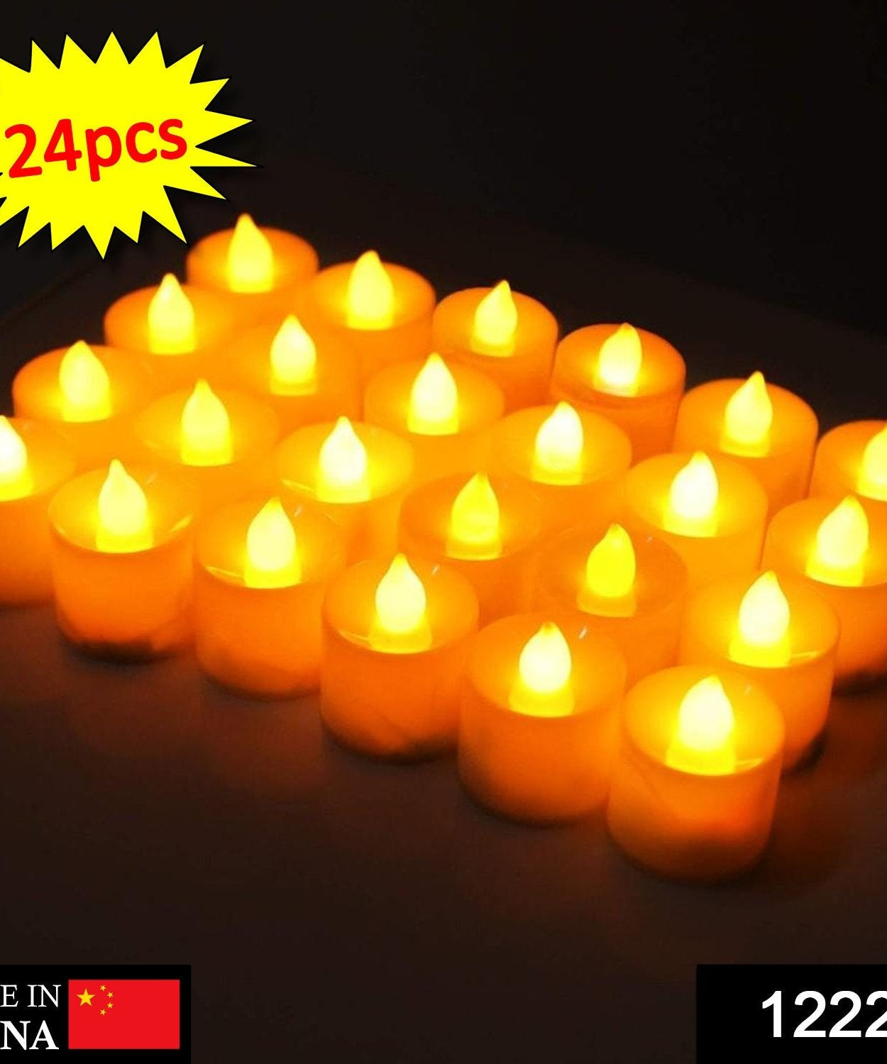 24 pcs of LED tealight candles, perfect for festival decorations