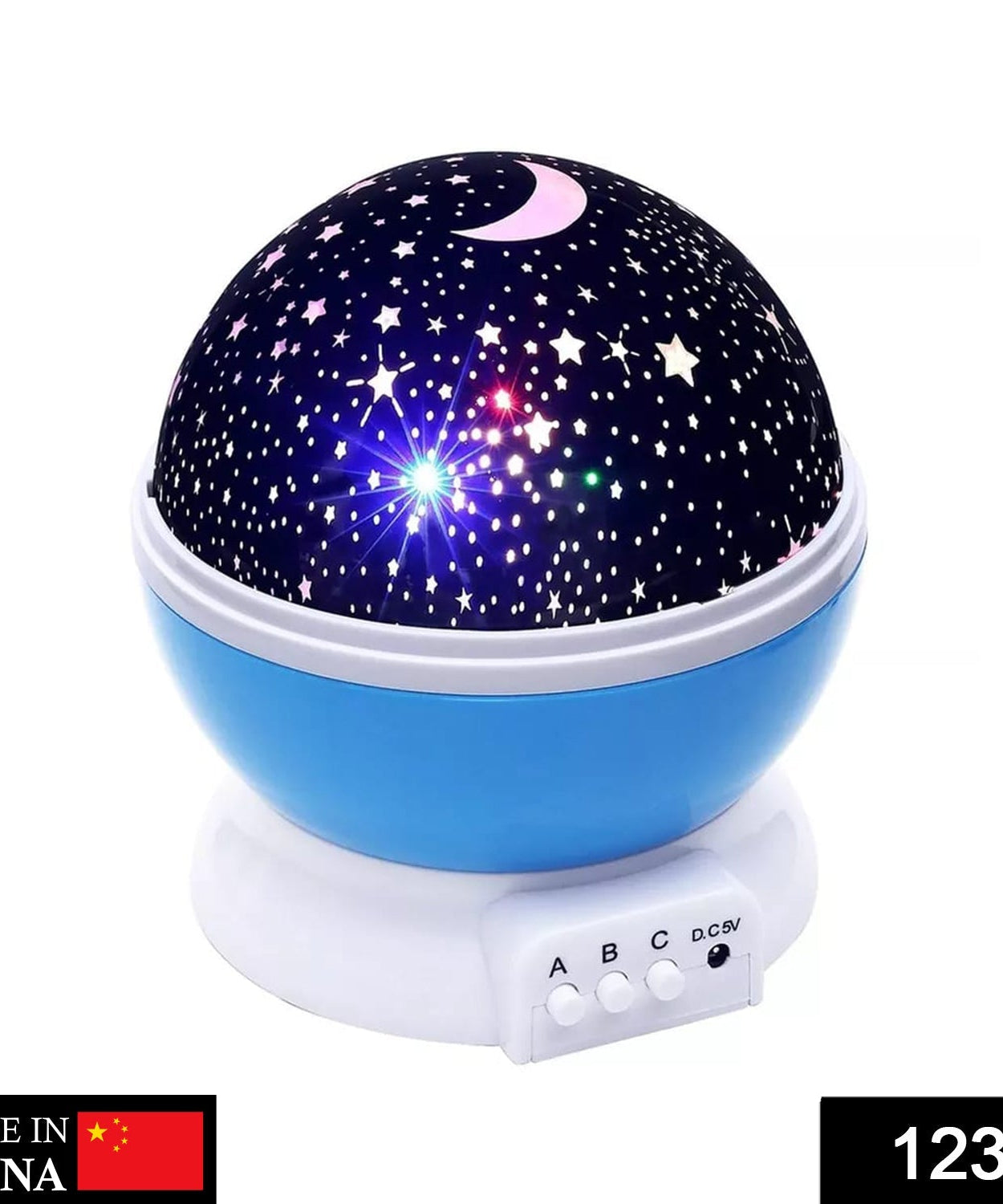 Colour-changing star projector night lamp