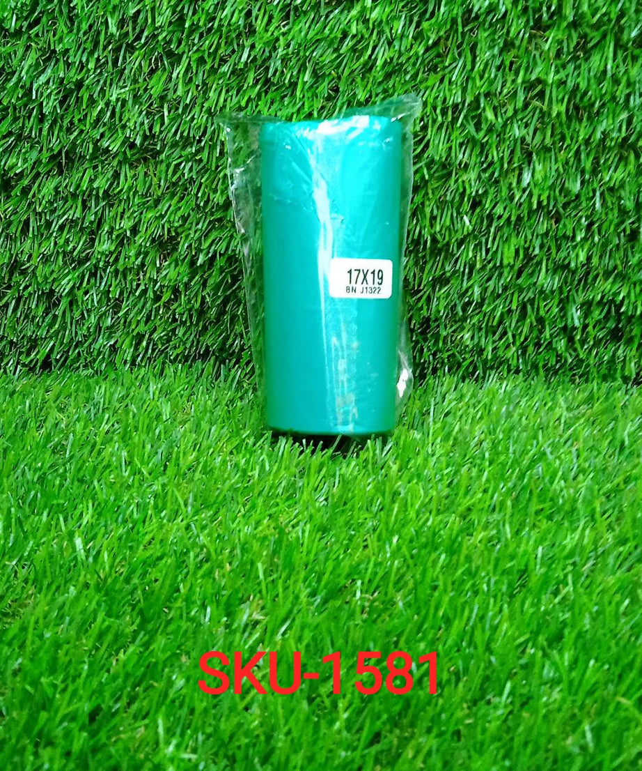 Eco-friendly green compostable garbage bags for small bins (17" x 19").