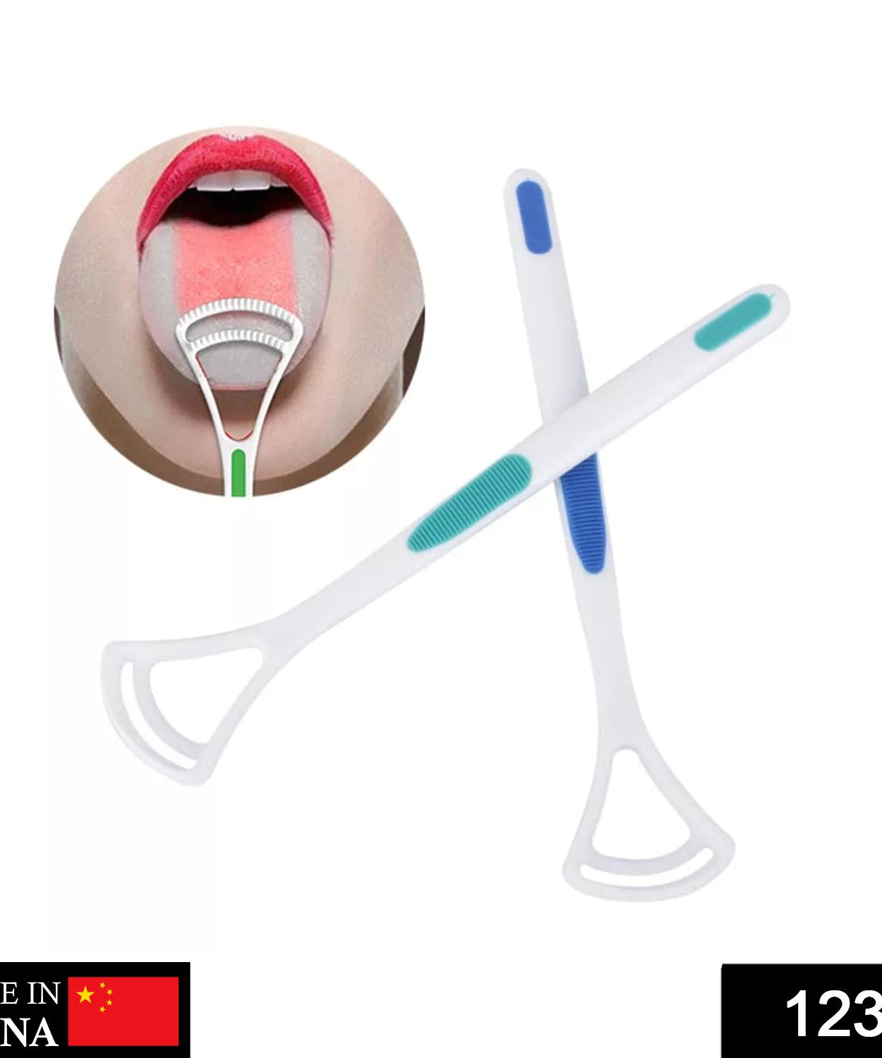 New Hot Away Hand Scraper Fashion Tongue Cleaner Brush with Silica Handle