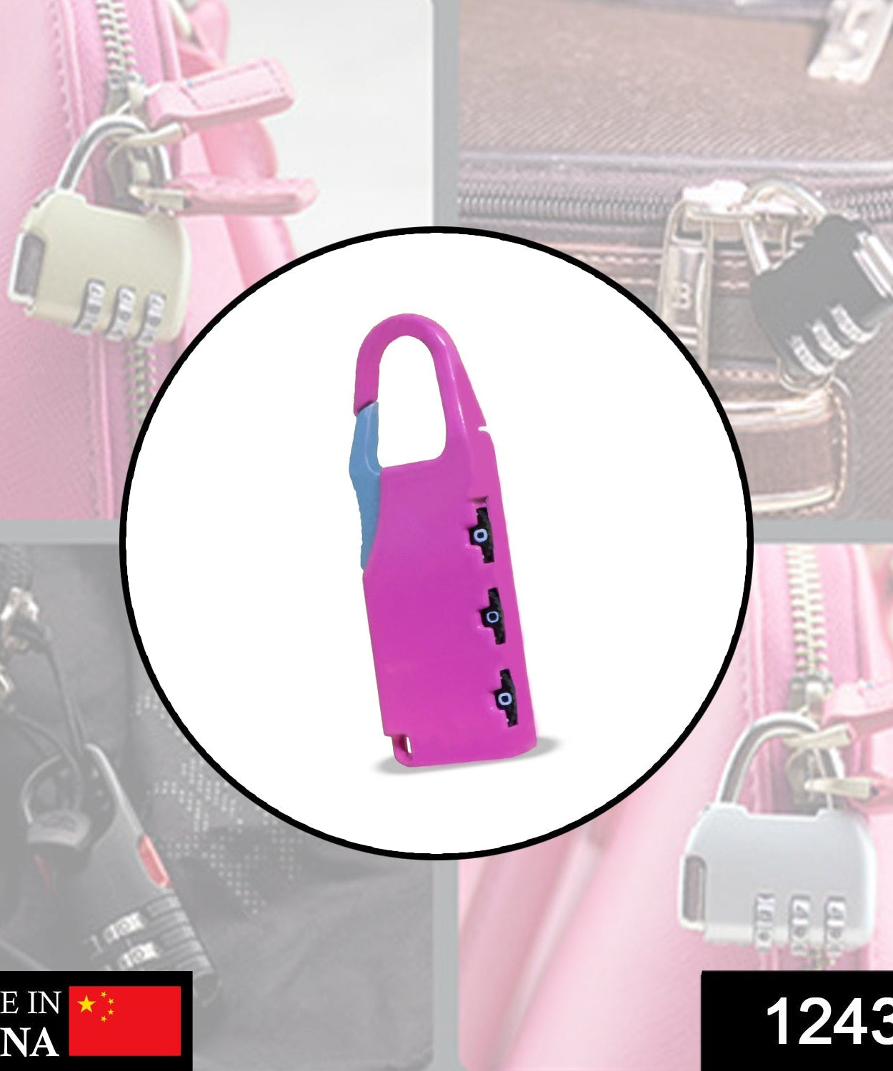 Resettable combination padlock with round shape