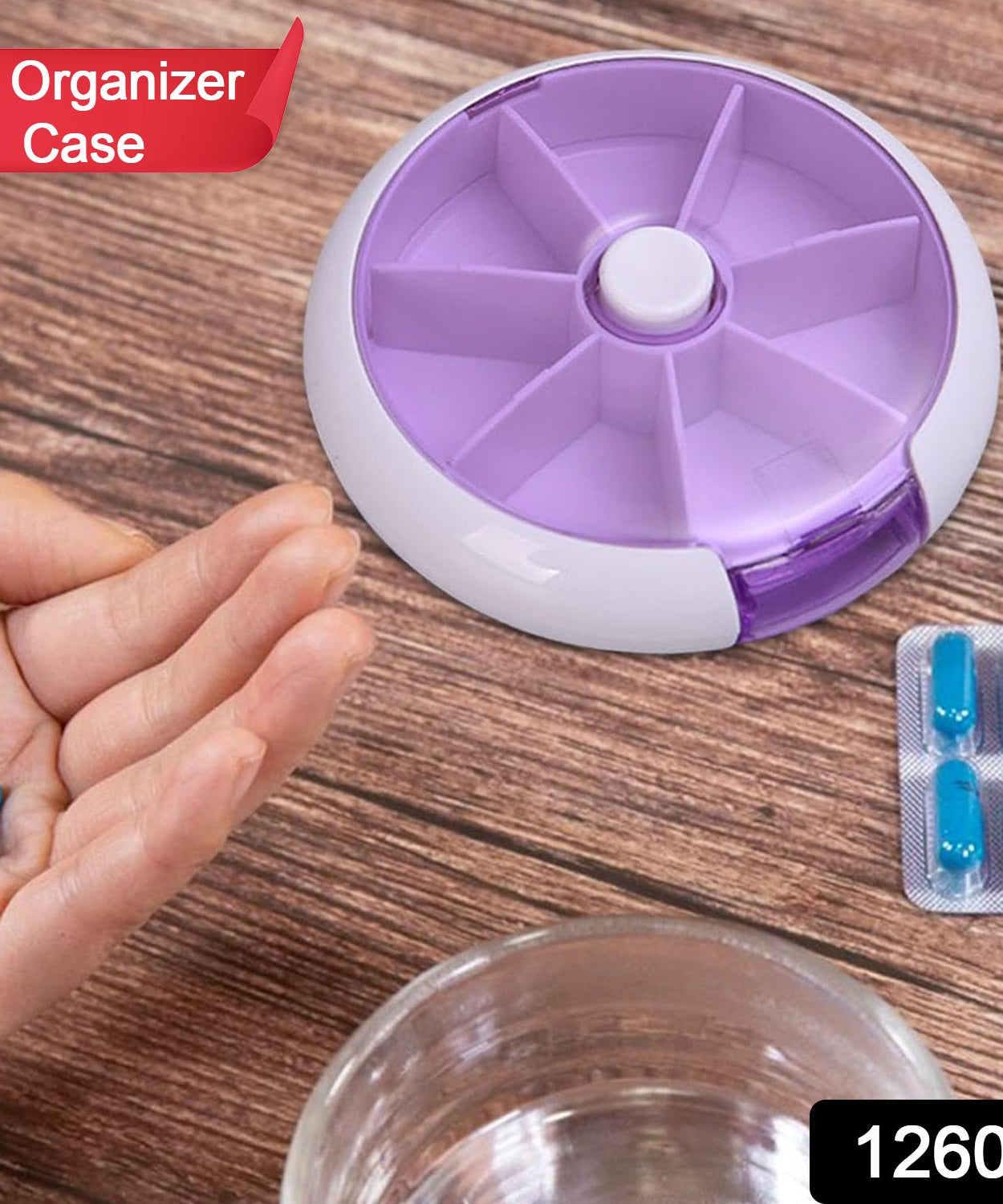 Cute 7-Day Pill Box Dispenser – Portable 7-Grid Medicine Organizer (1 Pc)