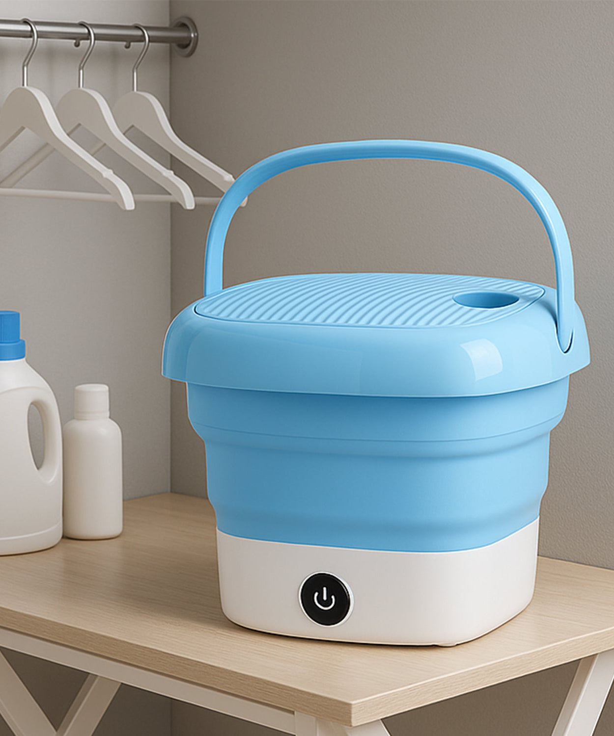 Portable Washing Machine, Mini Folding Washer and Dryer Combo, for Underwear, Socks, Baby Clothes, Travel, Camping, RV, Dorm, Apartment 