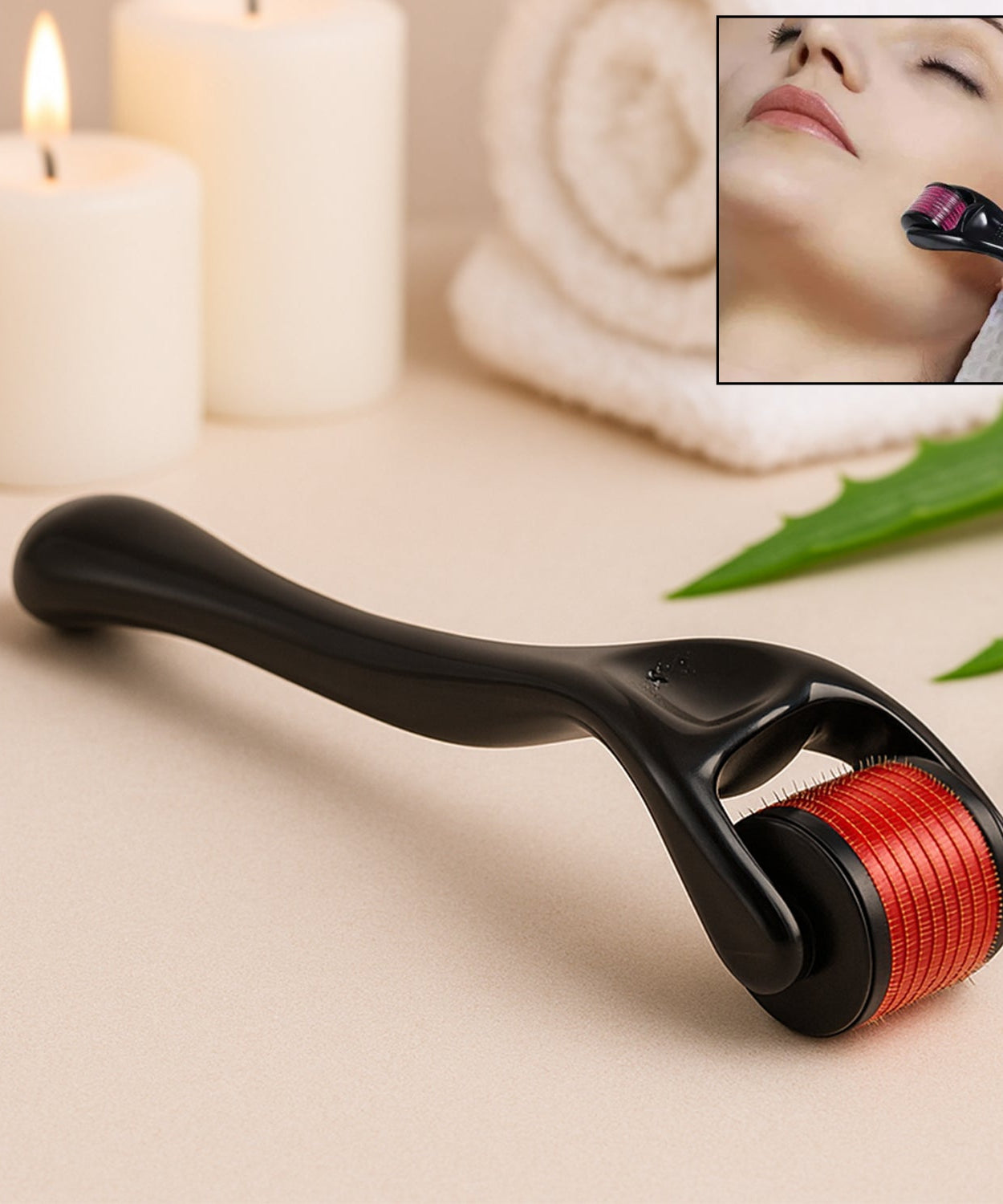 Derma Roller Anti Ageing and Facial Scrubs & Polishes Scar Removal Hair Regrowth (2 MM)