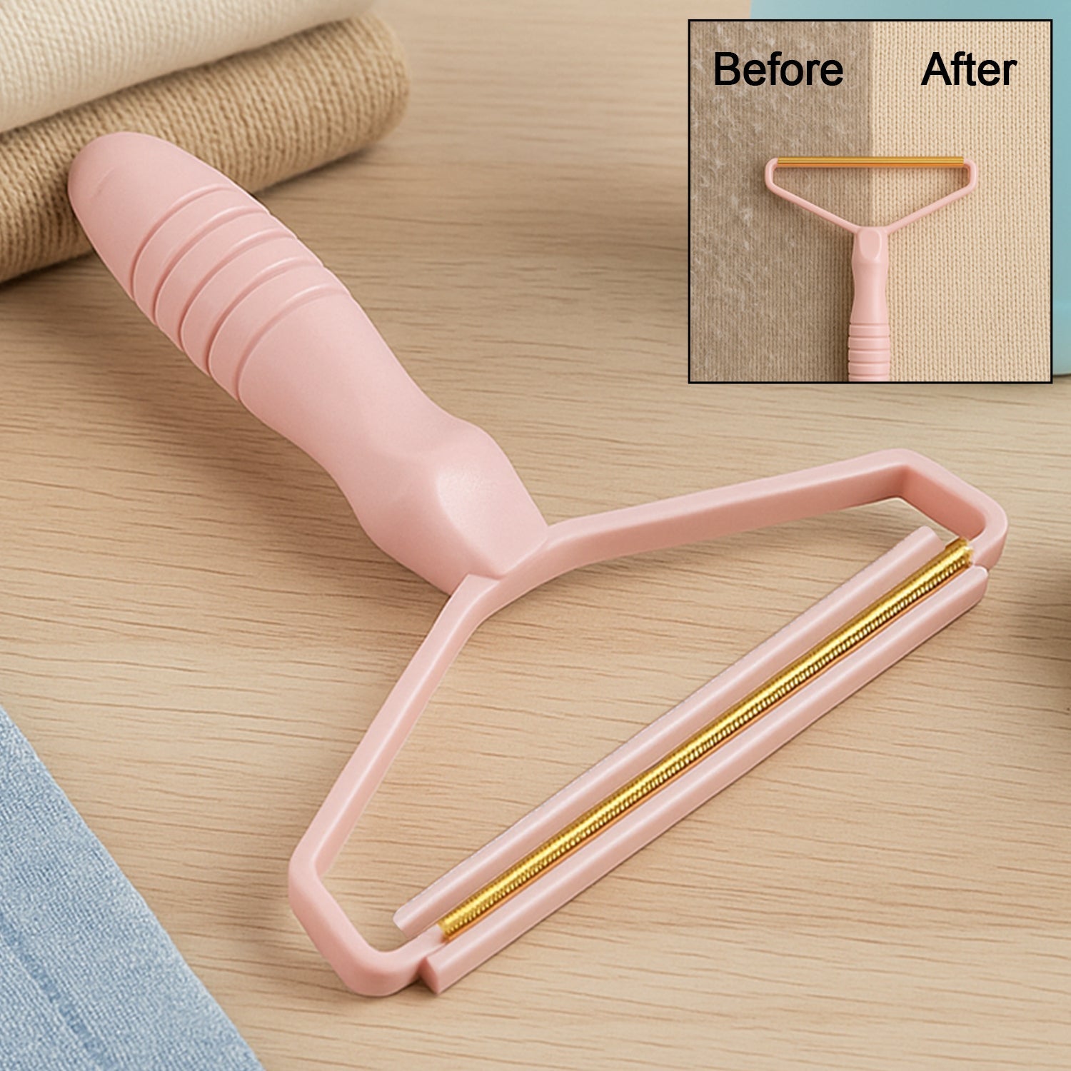 2in1 Portable Lint Remover for Home Use | Use for Removing Lint Dust in Furniture and Wool Clothes Sweater Carpet | Woolen Fabrics Brush Sticky Lint Roller with Long Handle (1 Pc)