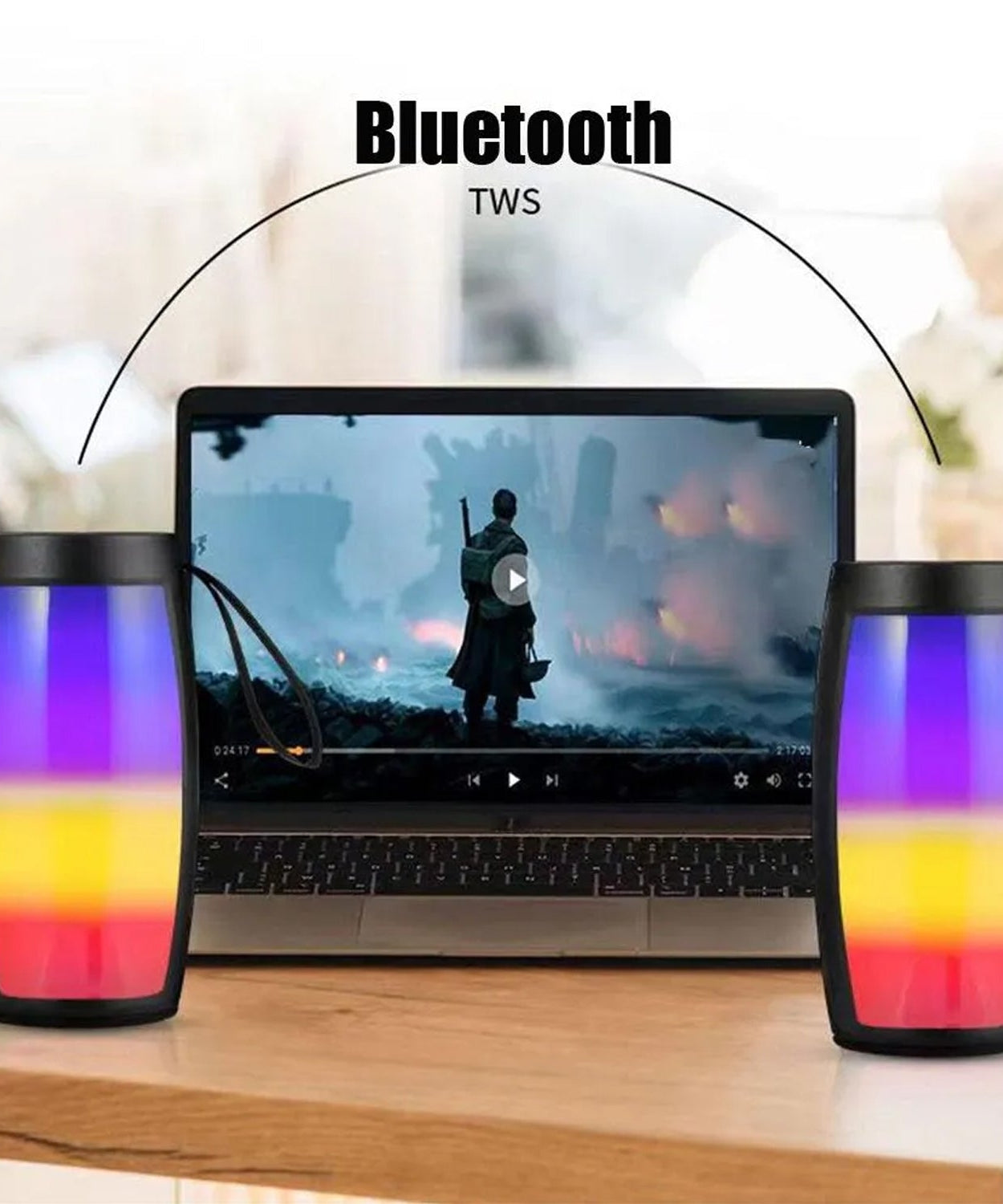 Bluetooth speaker with light show