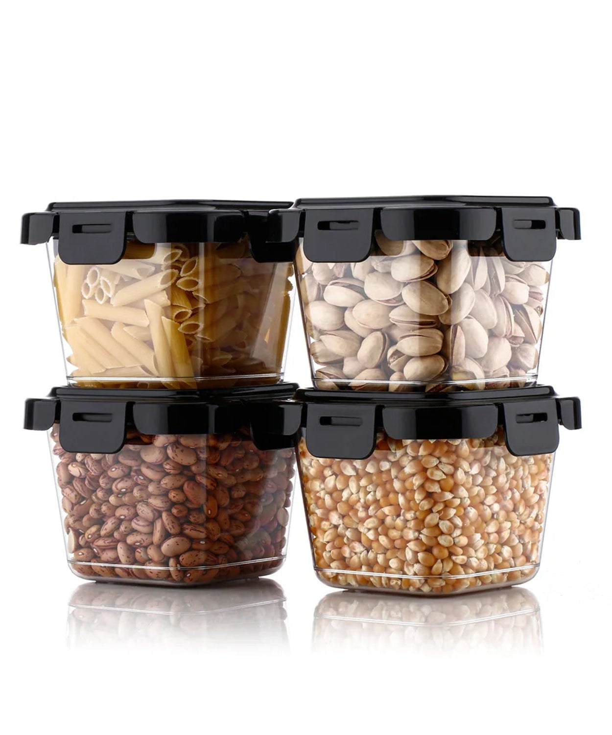 Plastic Food Storage Containers with Lid (4 Pcs Set / 500 ML)