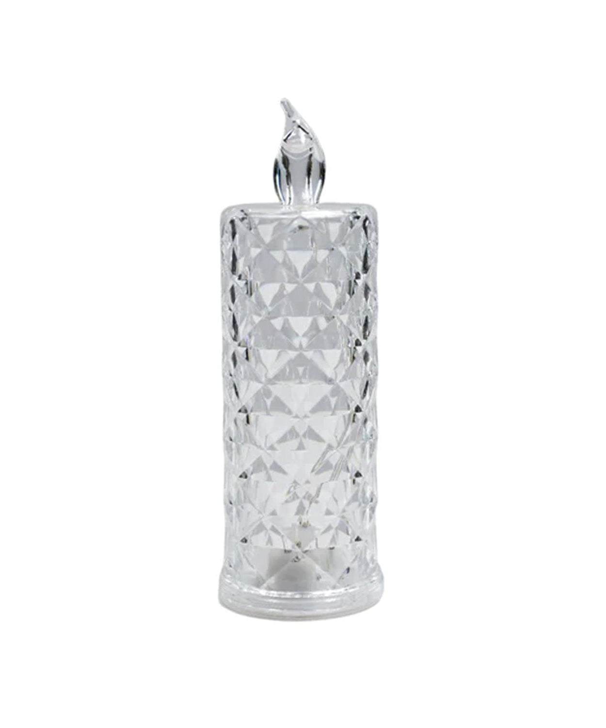 Decorative crystal rose LED candle, ideal for home and festival lighting.