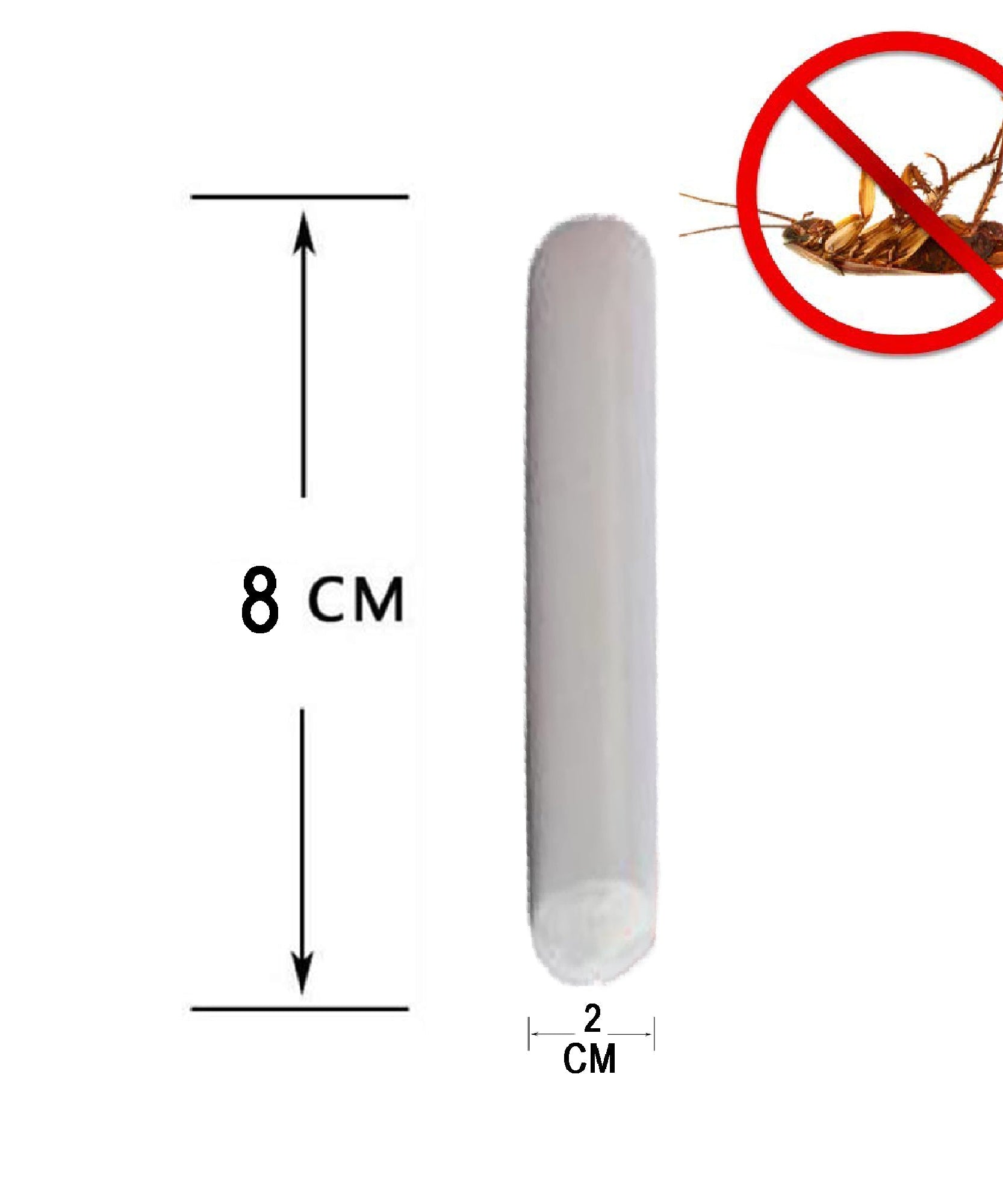 12 pieces of cockroach killer chalk.