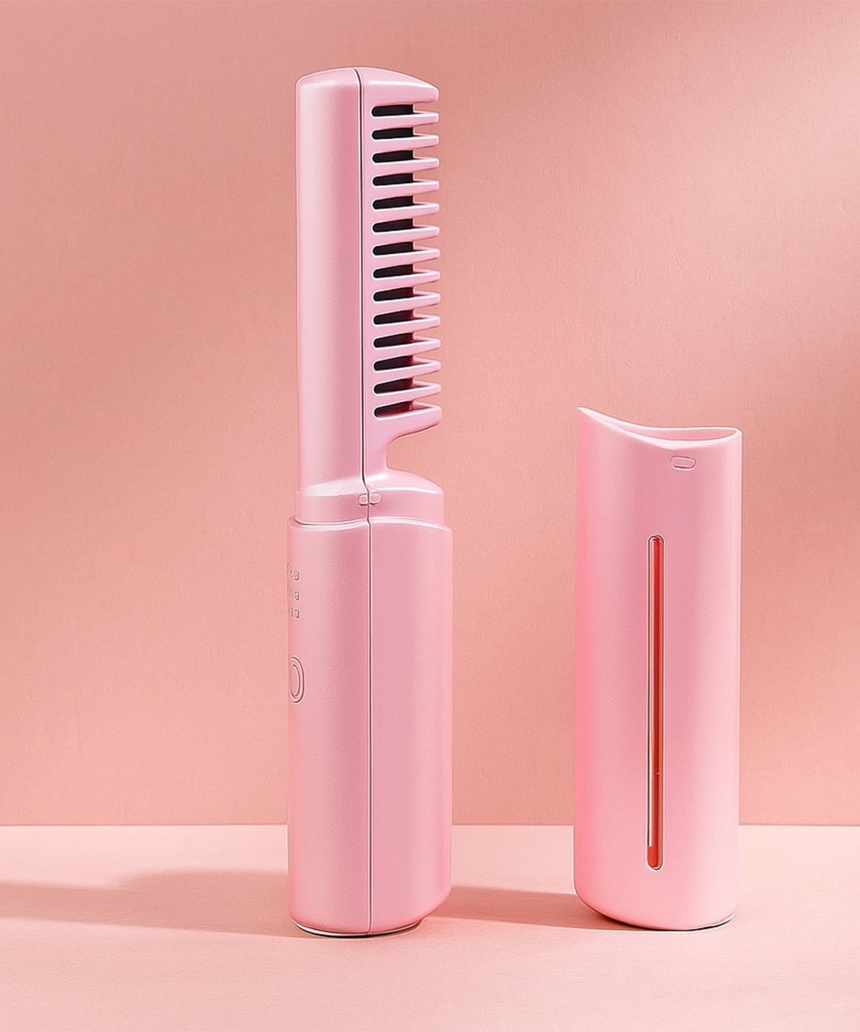 Rechargeable Mini Hair Straightener, Travel Portable USB Charging Cordless Hair Straightener Bursh, Three Temperature Adjustments Flat Iron Comb (1 Pc)