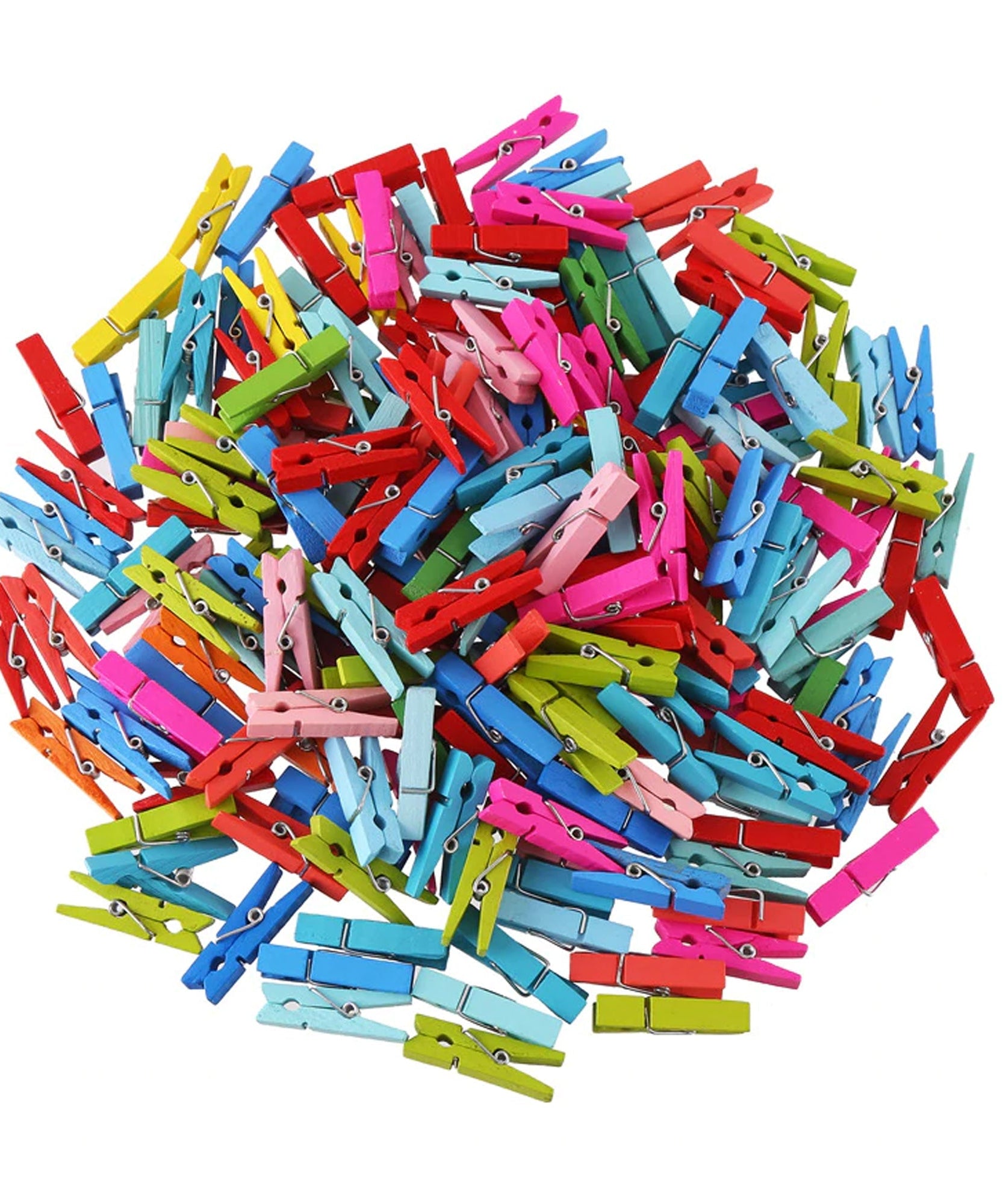 Multipurpose wooden clips for cloth or crafts, pack of 50.