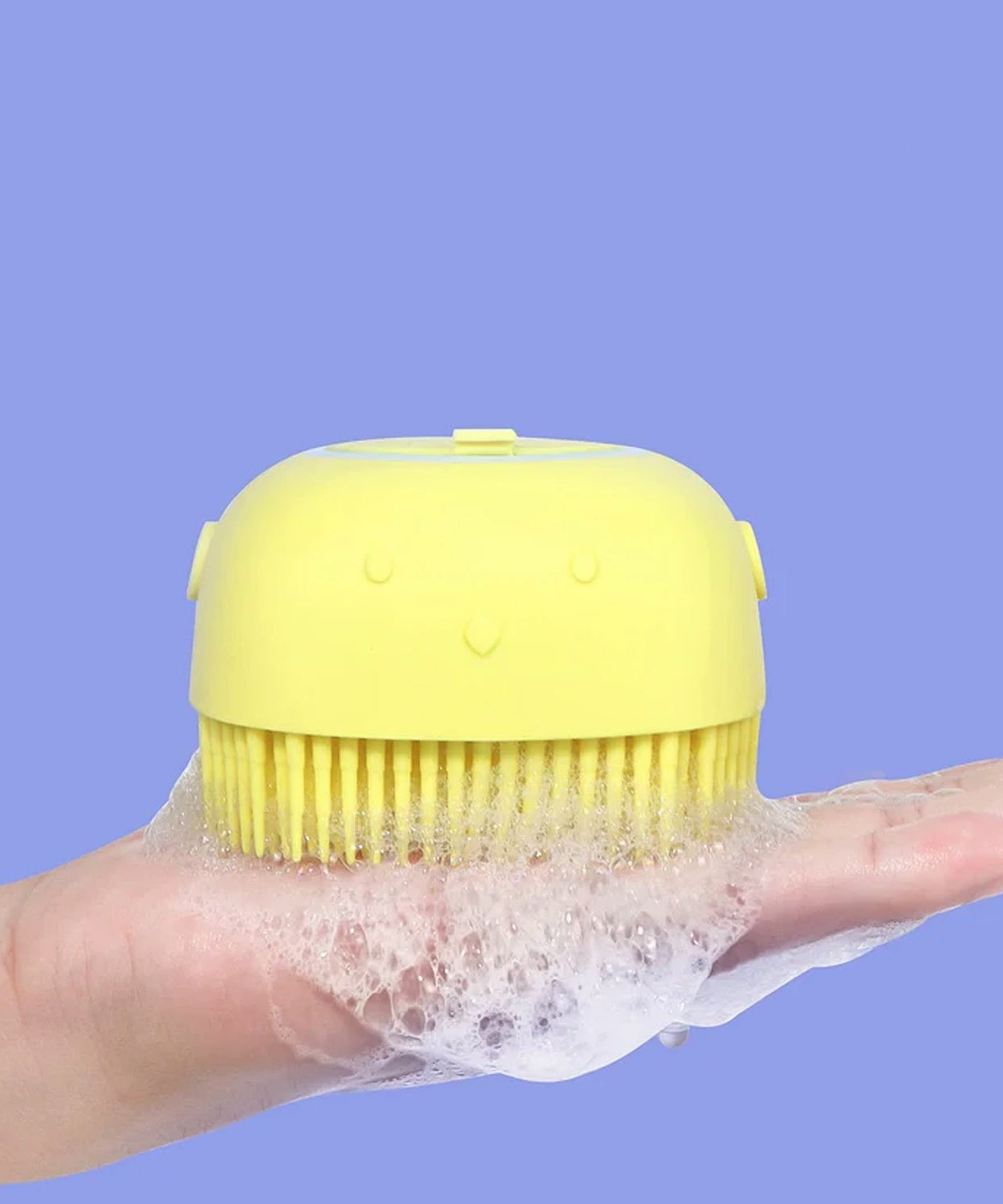 Silicone Massage Bath Body Brush Soft Bristle With Shampoo Dispenser
