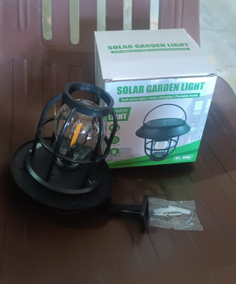 Solar Lantern Wall Lights Fixtures with Motion Sensor (1 Pc)