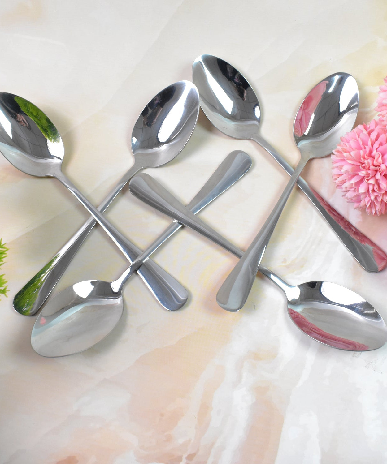 Premium Silver Daily Use Cutlery Set Stainless Steel Luxury Combo Set of 24