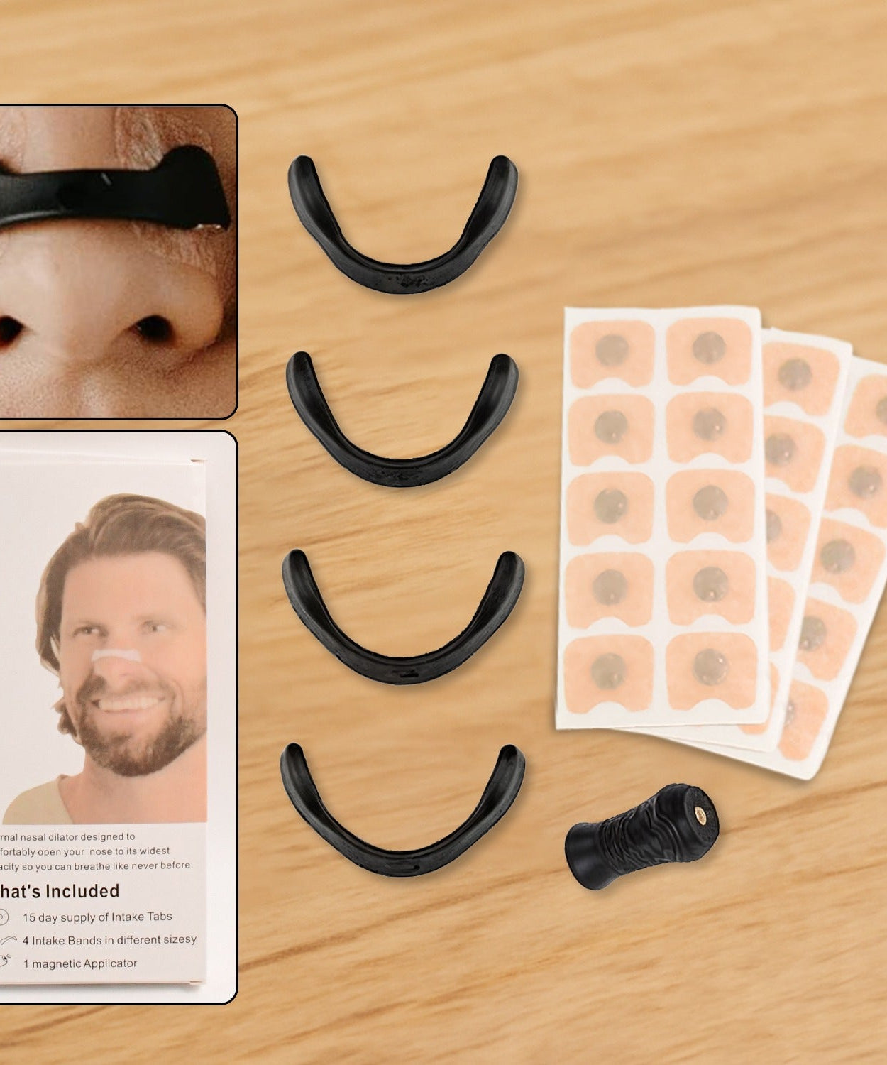 Nasal Strip Starter Kit - Boost Oxygen Intake, Reduce Snoring (1 Set)