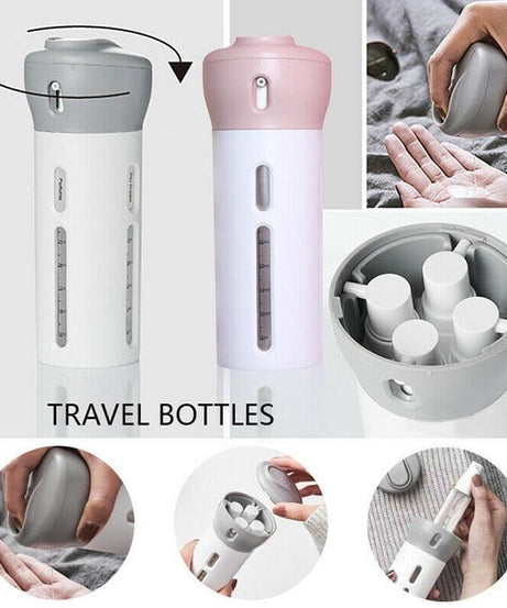 Travel set with refillable bottles
