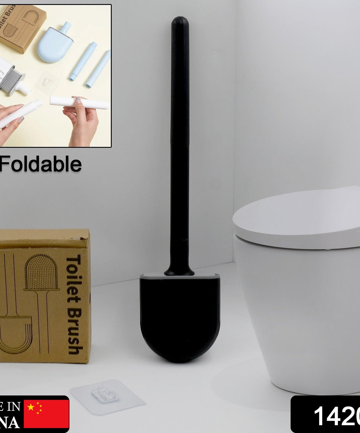 Modern silicone toilet brush for bathroom