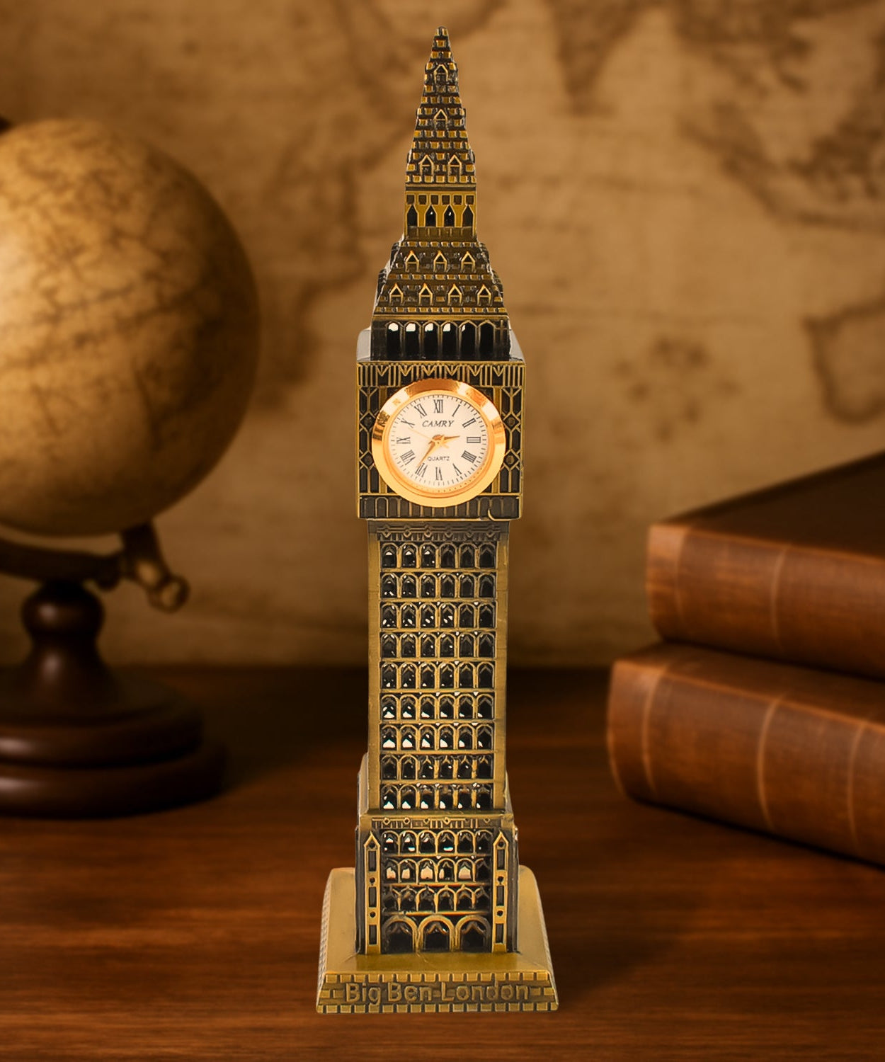 Big Ben London Clock Tower Miniature Metal Statue - Elegant Home Decor and Perfect Gifting Option