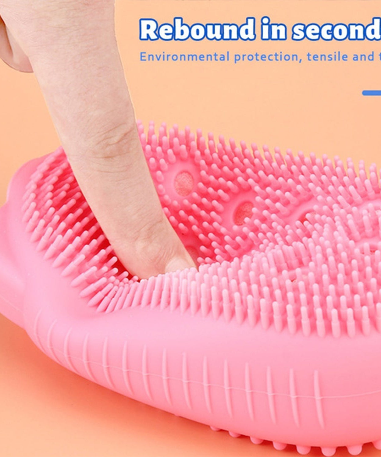 Silicone bath brush, bubble design, super soft.