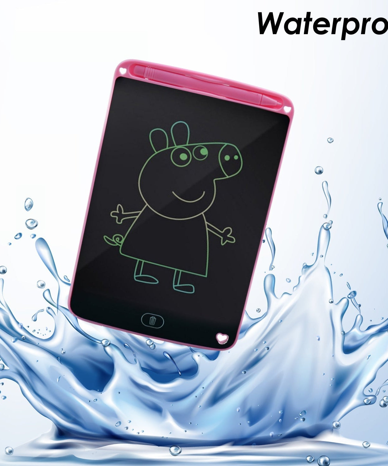 Compact 8.5-inch LCD tablet for writing and drawing, multi-color ink