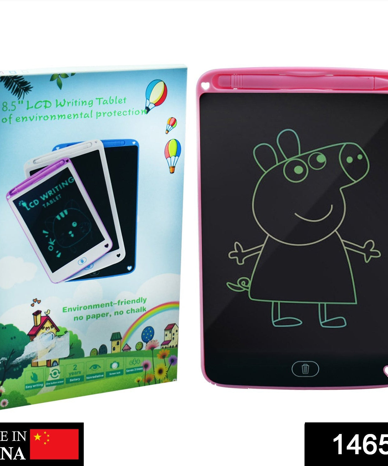 8.5-inch digital writing pad for notes and drawings, multi-color ink