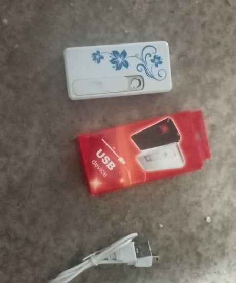 Stylish Electric USB Lighter for Men & Women, Regular Cigarettes Portable USB Rechargeable Flameless, Coil Slim Cigarette Lighter with Charging Cable, Windproof E lighter, Lighter for Smoking (1 Pc )