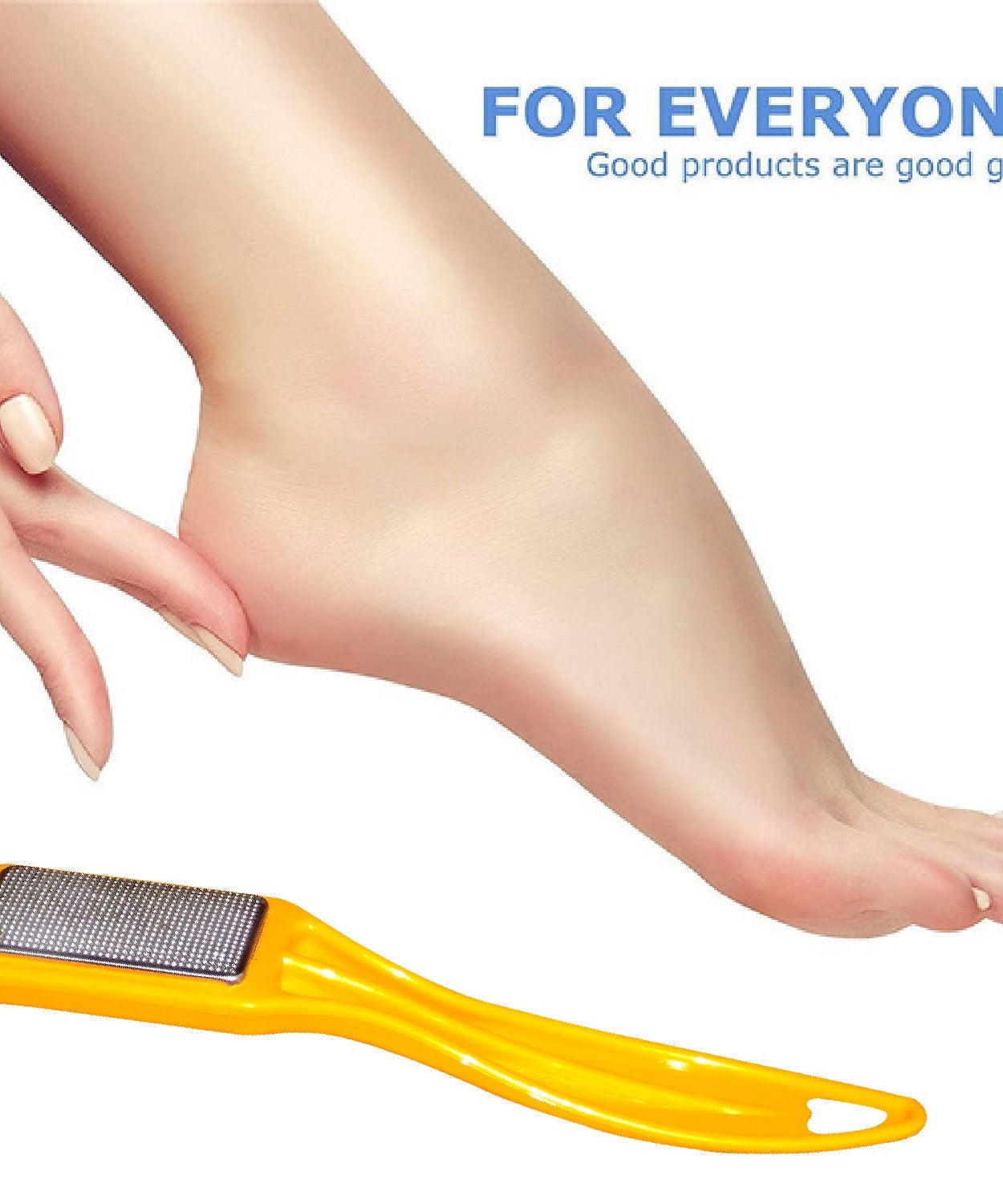 Foot file with ergonomic handle for skin removal