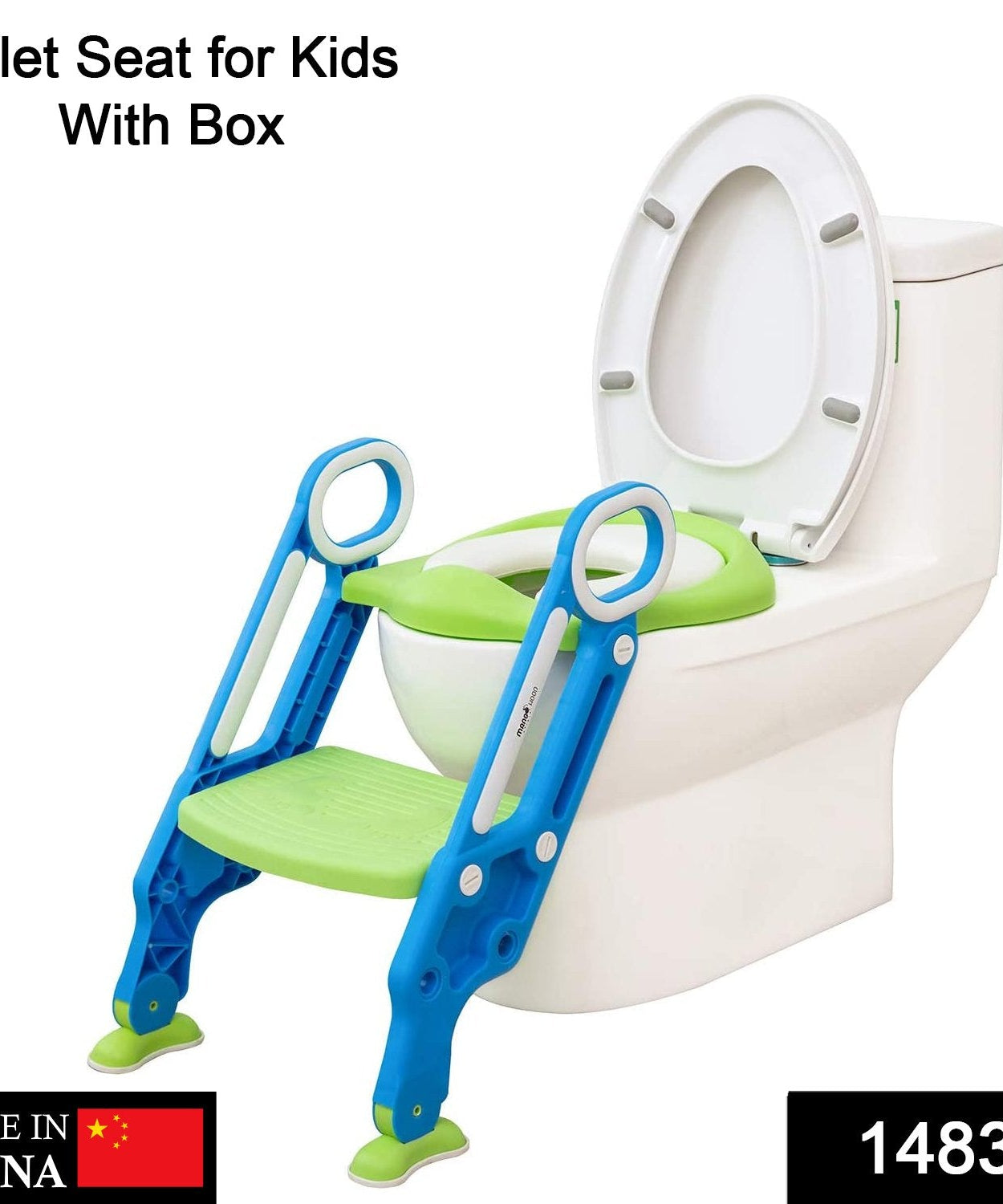 Foldable potty seat with ladder for kids