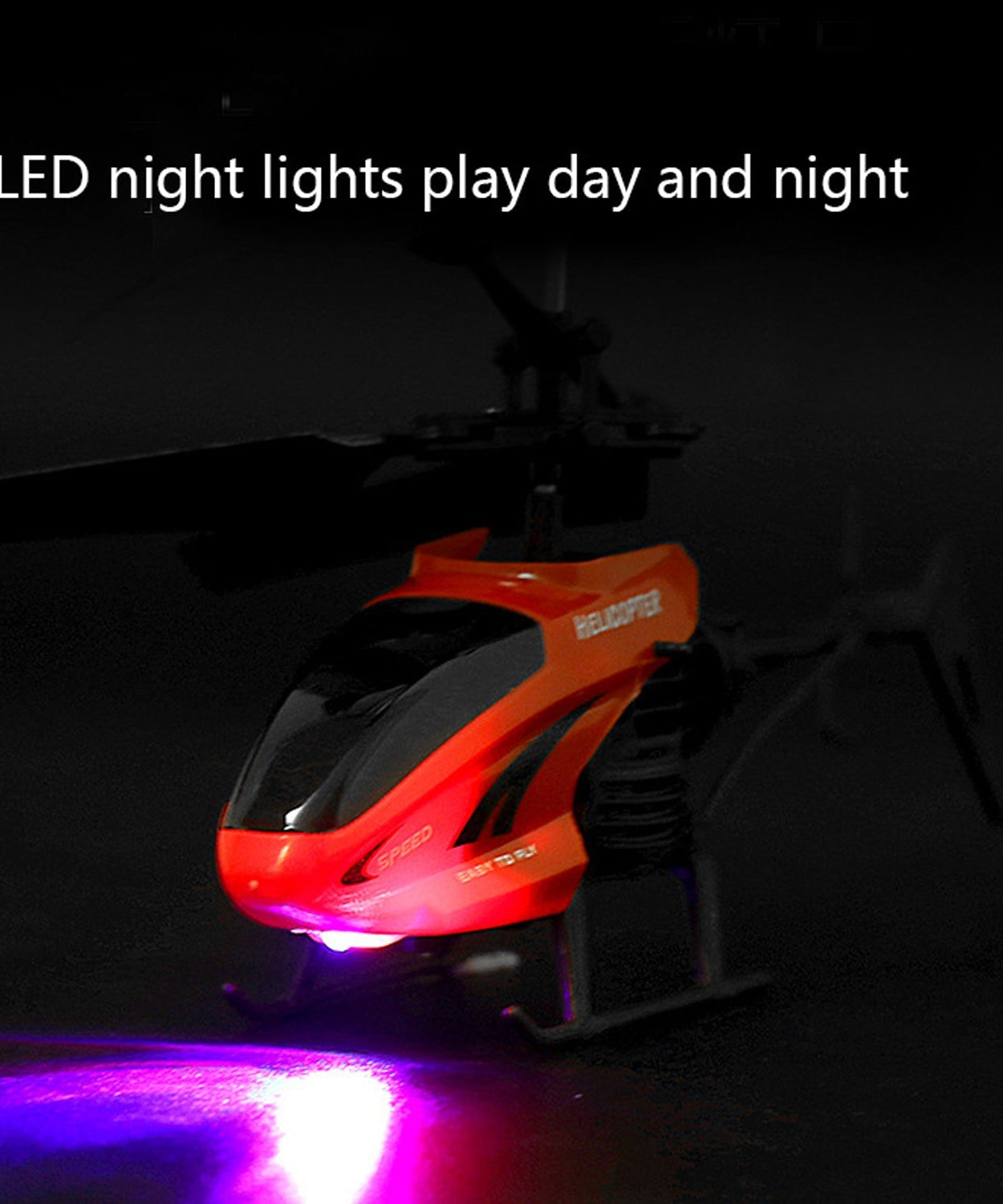 RC helicopter with bright colors