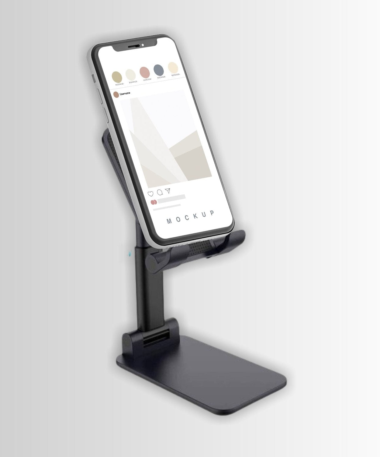 Adjustable mobile holder for comfortable viewing angles