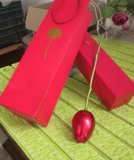 Metal Red Rose Couple Jewelry Box-Fancy Jewelry Box (1 Pc)