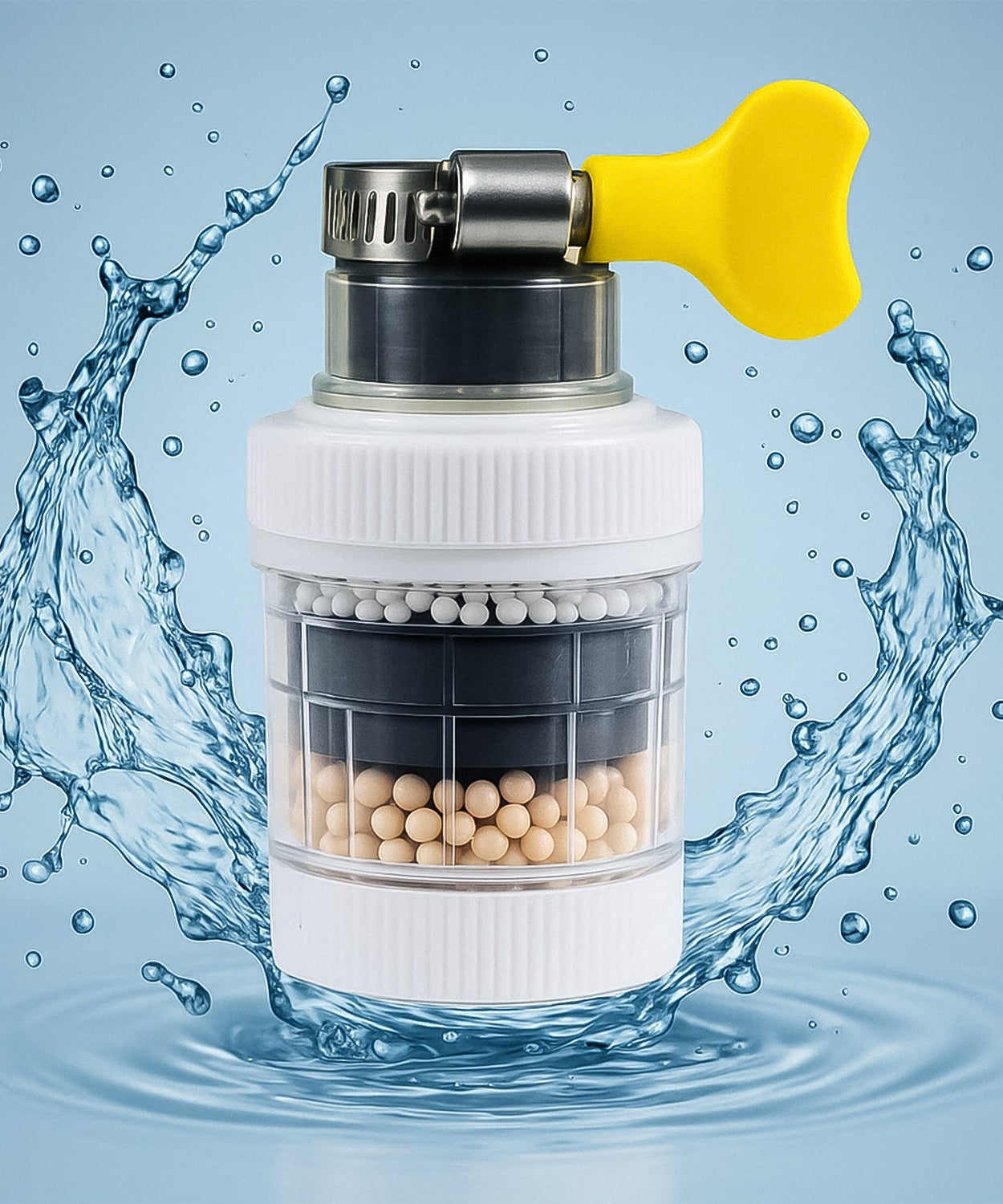 Kitchen Faucet Water Filter Tap Purifier - 4 Layer Activated Carbon for Clean Water