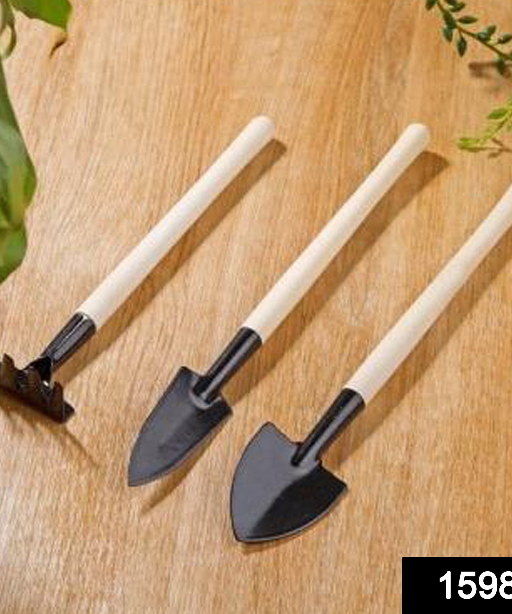 Trowel, shovel, and rake for kids' gardening