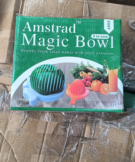 2 In 1 Salad Cutter Bowl with Lemon Squeezer Citrus Juicer (1 Pc)