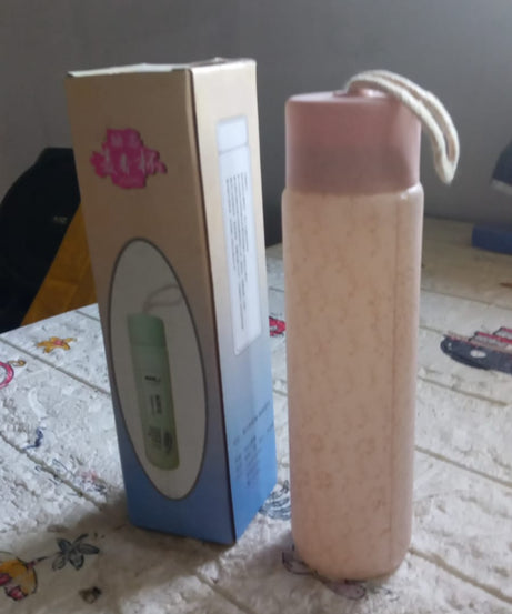 350ml Leak Proof Glass Water Bottle - Hot & Cold, BPA Free, Travel