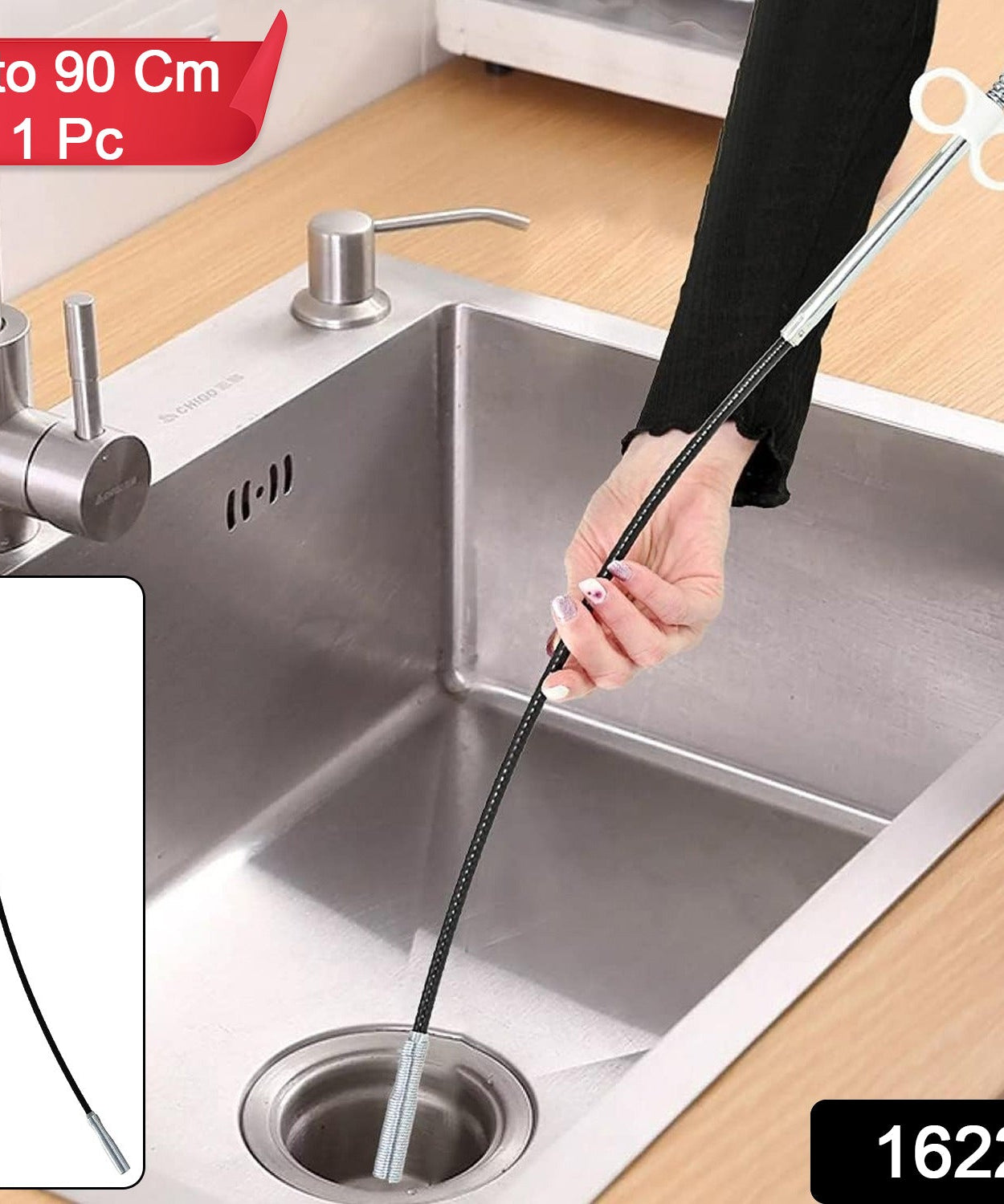 Drain Block Remover Cleaning Tool for Pipes, Clogged Drains ( 85 To 90 Cm / 1 Pc)