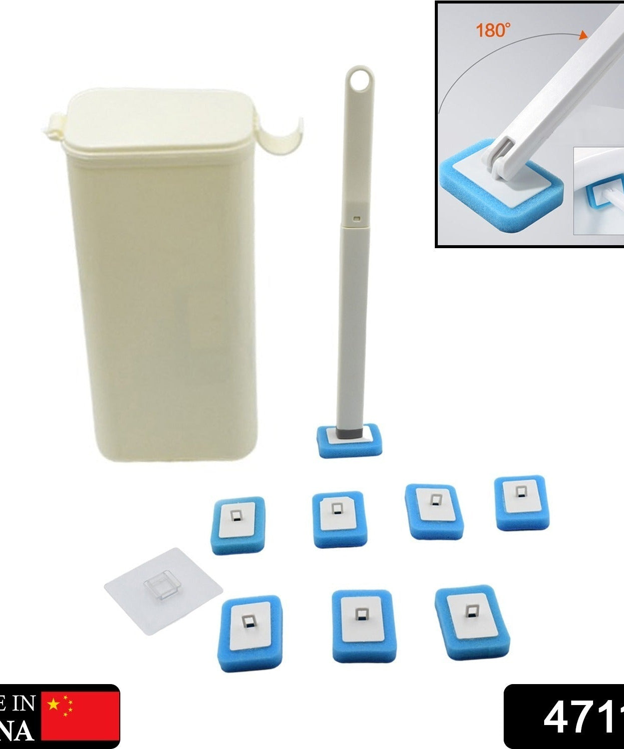 Efficient toilet cleaning wand with replaceable heads.