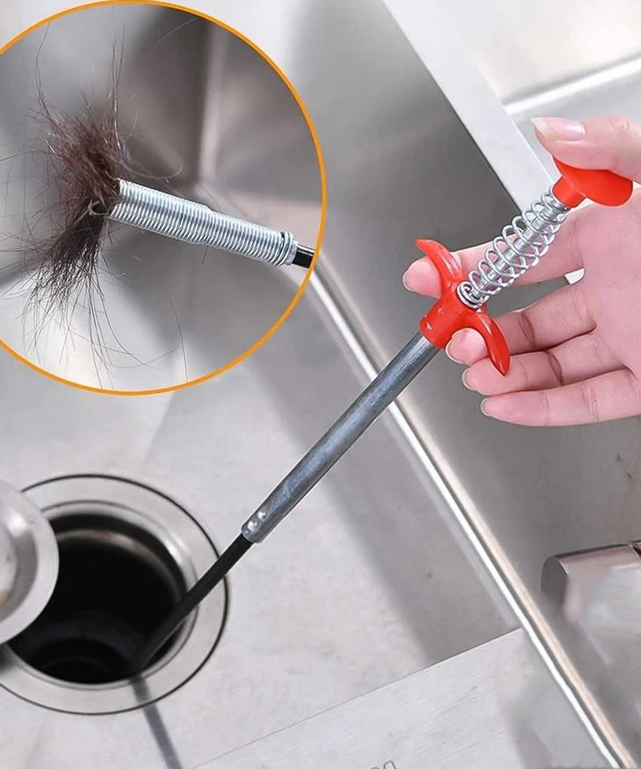 Metal Wire Brush Sink Cleaning Hook Sewer Dredging Device