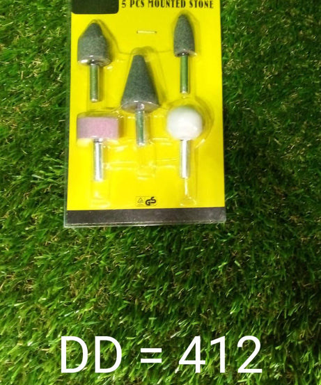 Abrasive stones in different colours on shanks.