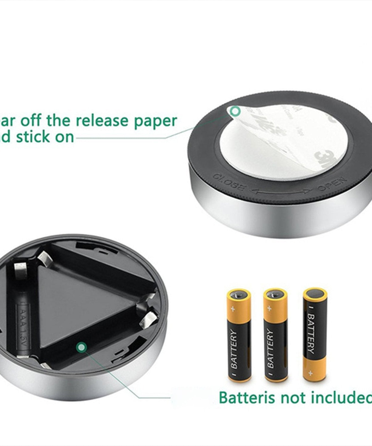 Touch light for wardrobe, close-up.