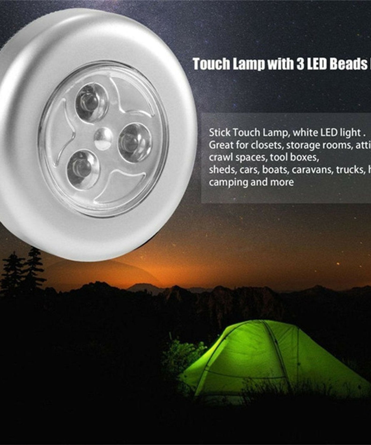 LED stick light, detailed view.