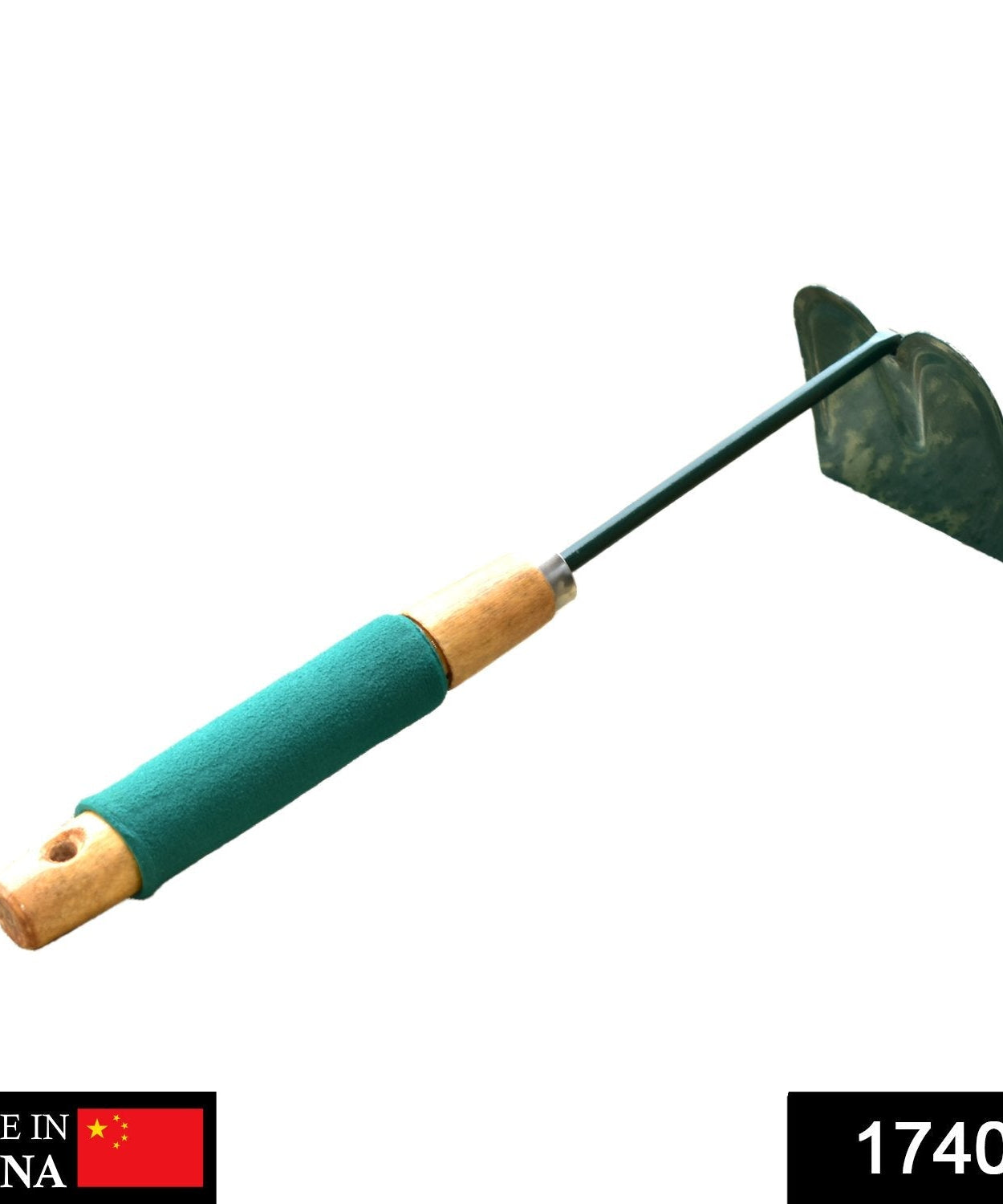 gardening hoe tool showing the handle and blade