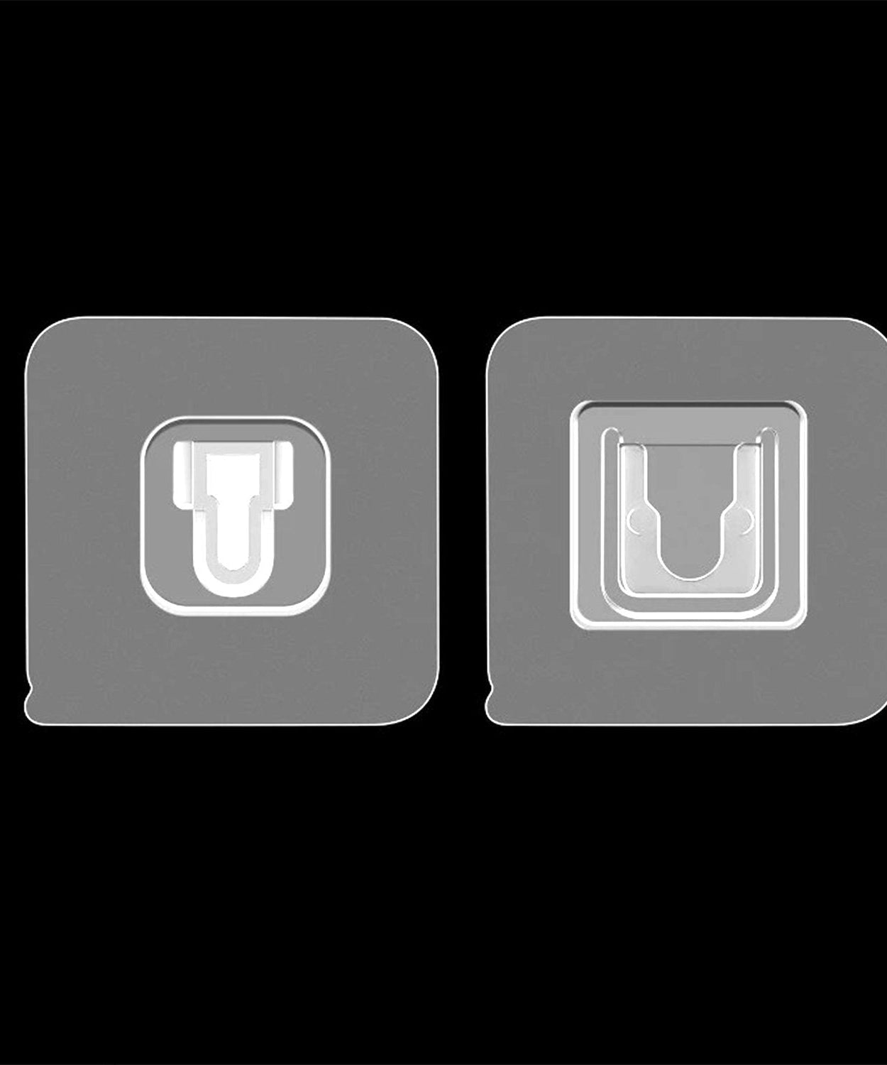 Magic adhesive wall hooks, heavy duty, pack of 20, for strong hold.