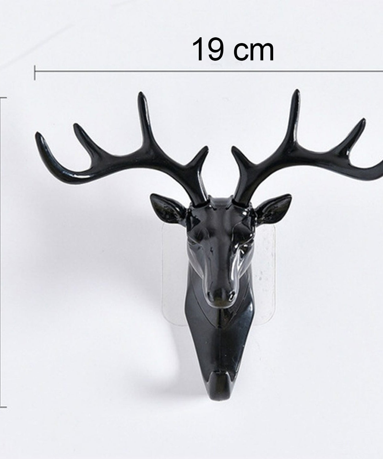 Self-adhesive deer head hanger for decorative use