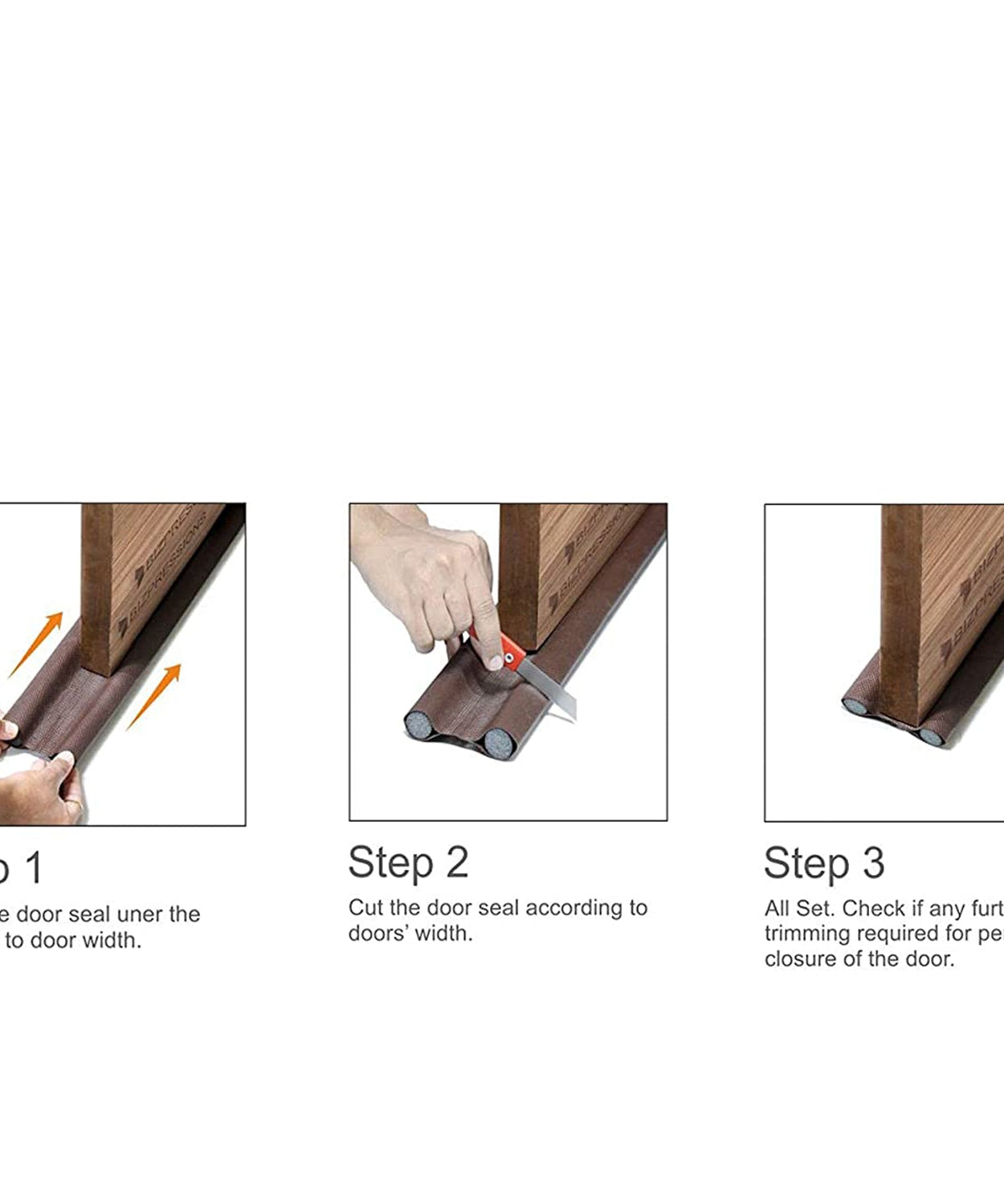 Twin draft stopper with versatile use for different doors