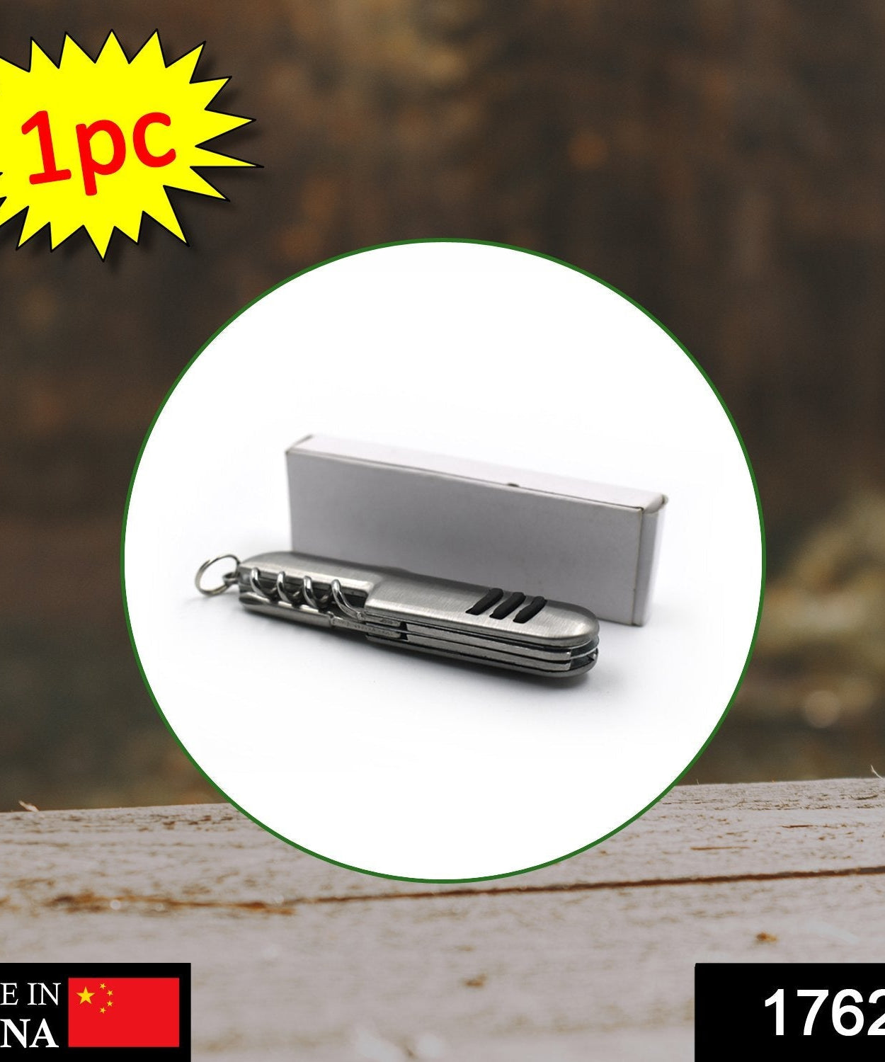 All-in-one stainless steel cutlery for outdoor use