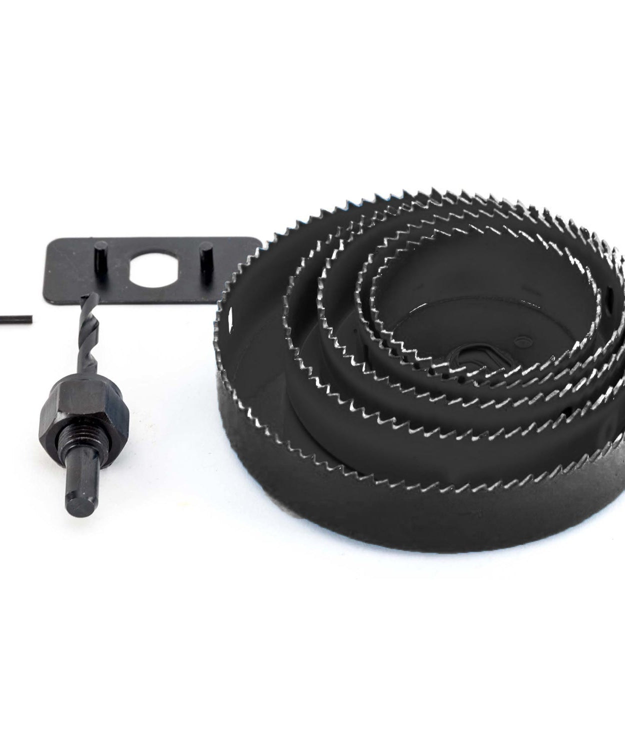 Hole saw set in a tool kit
